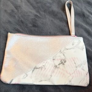 Ipsy Elegant Silver and Marble Clutch